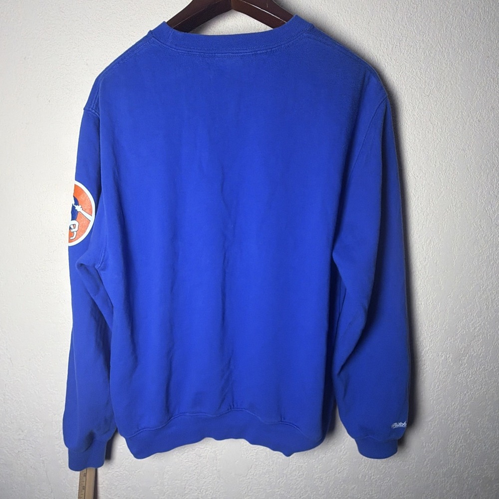 Mitchell Ness Retro Denver Broncos Crewneck Sweatshirt Blue Vintage Style Mens M - Picture 7 of 10